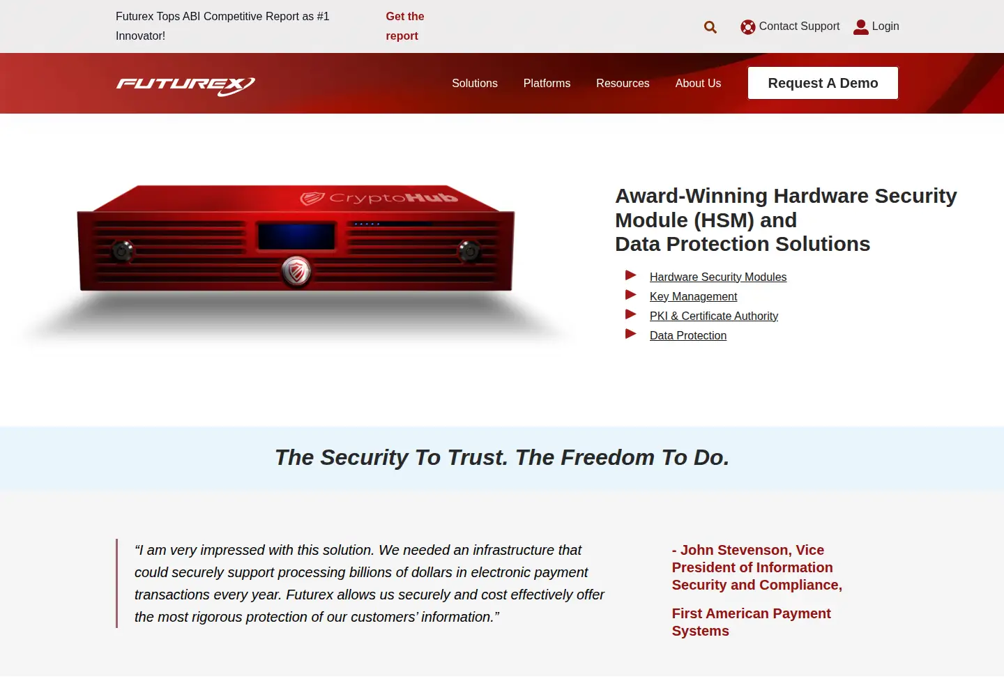 Screenshot of futurex.com