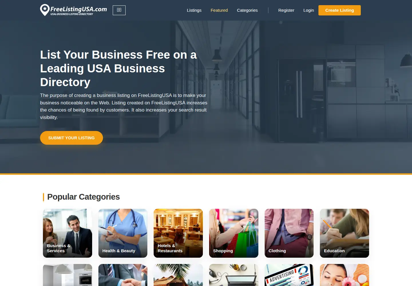 Screenshot of freelistingusa.com