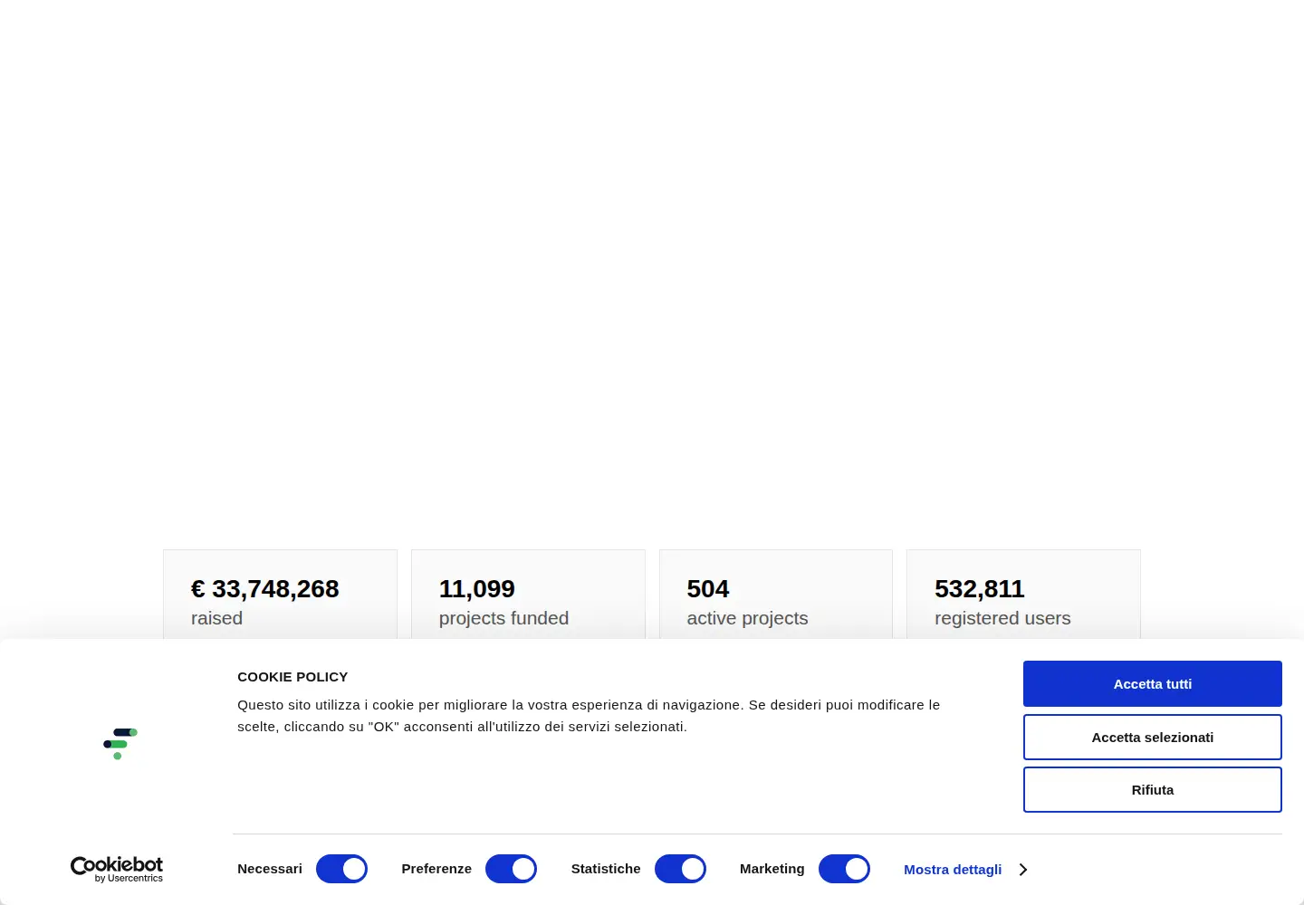 Screenshot of produzionidalbasso.com
