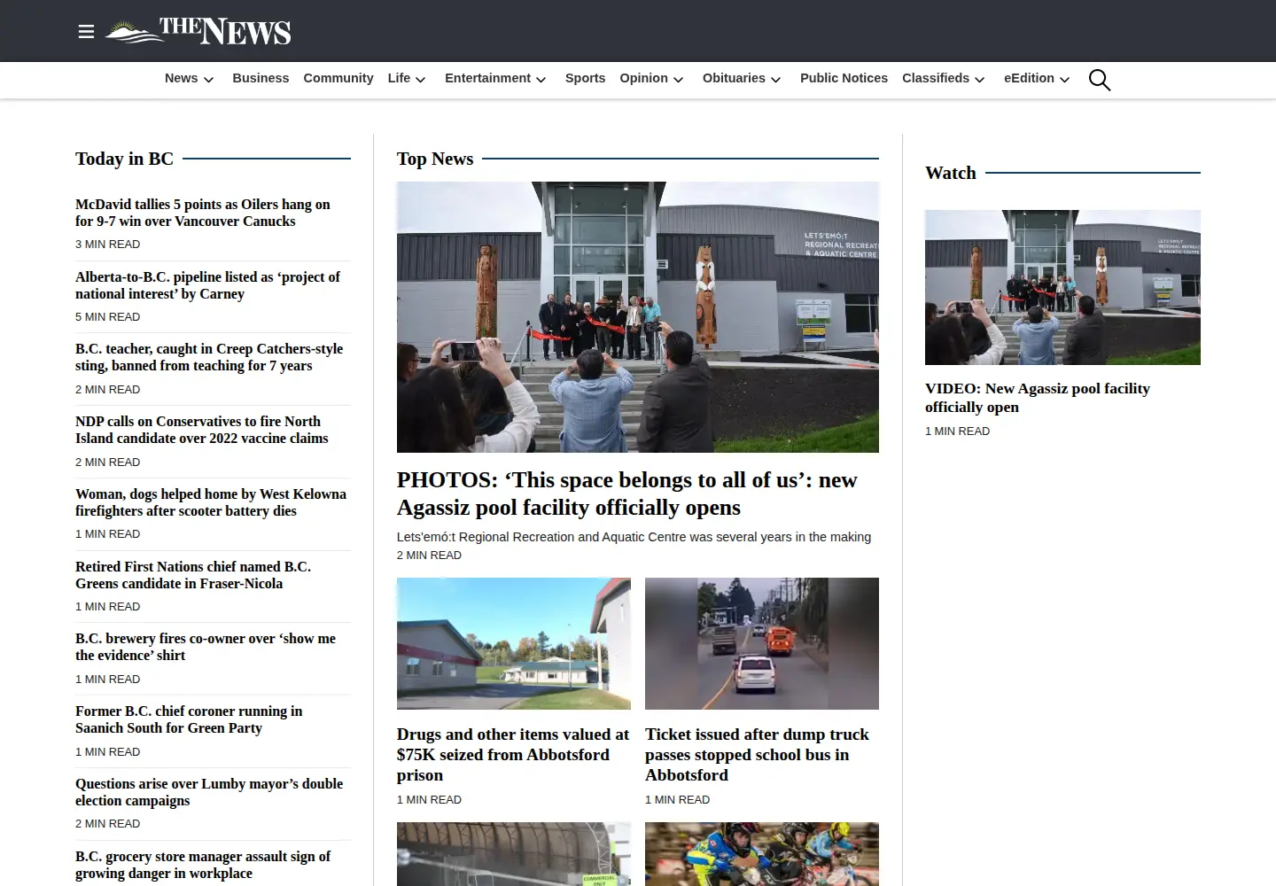 Screenshot of abbynews.com