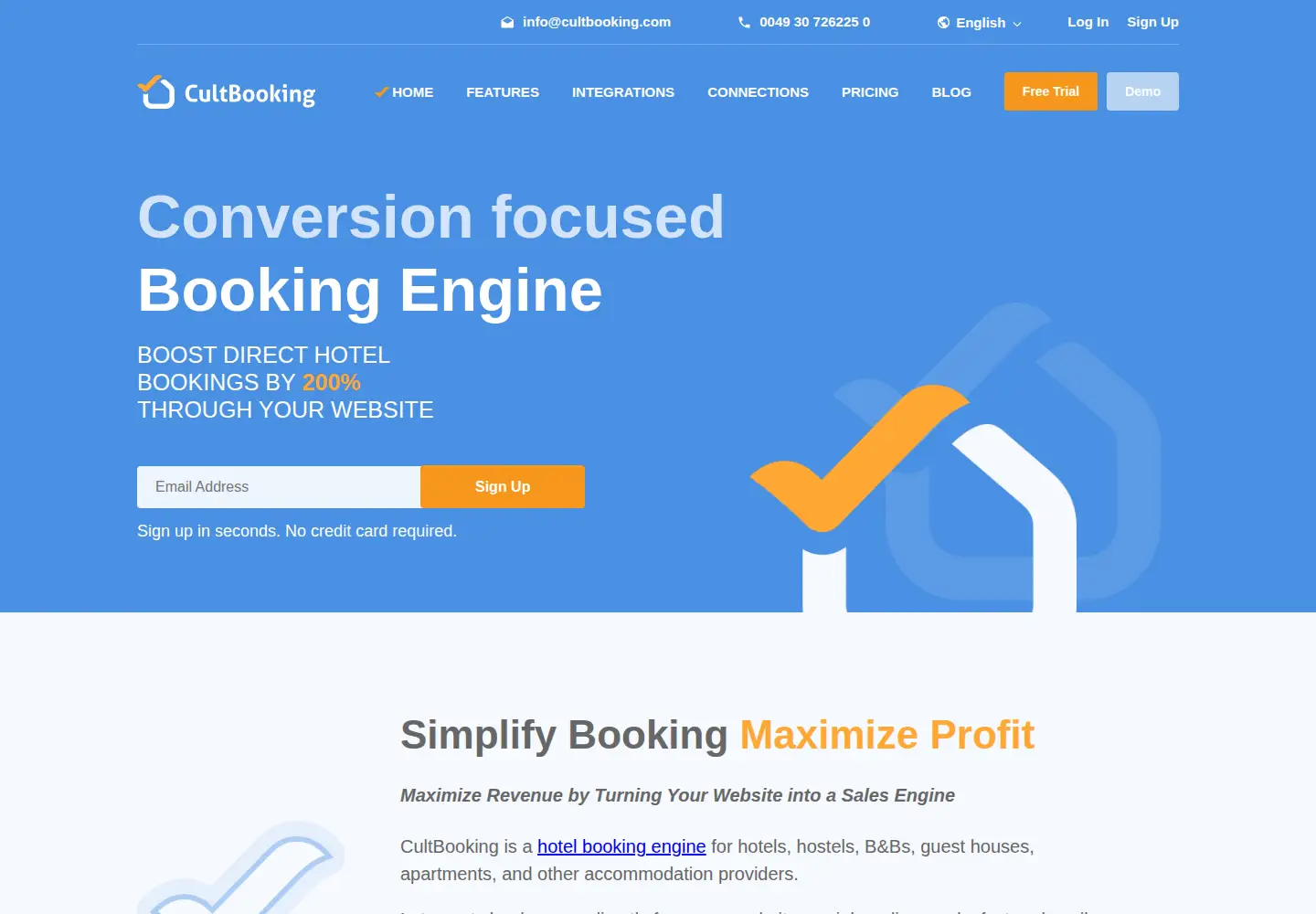 Screenshot of cultbooking.com