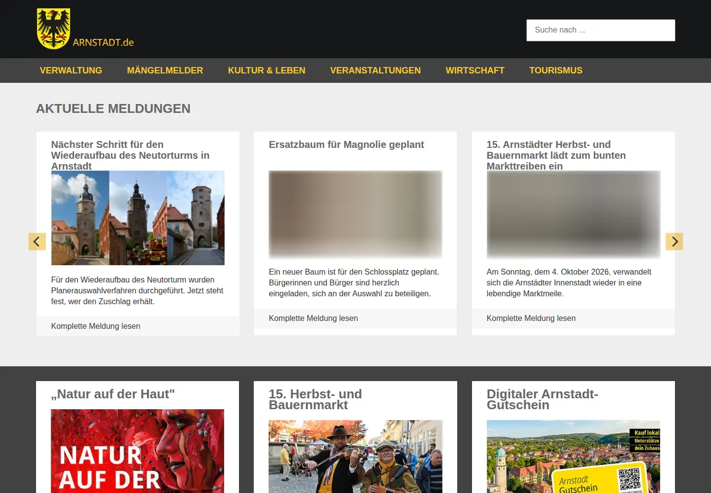 Screenshot of arnstadt.de