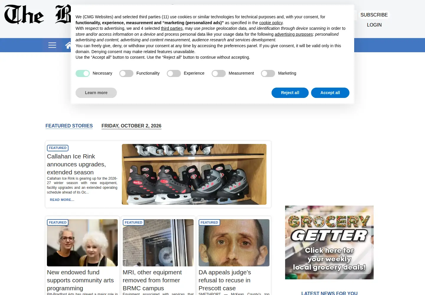 Screenshot of bradfordera.com