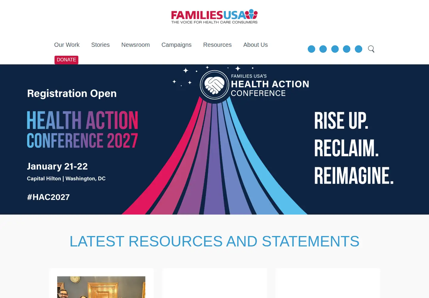 Screenshot of familiesusa.org