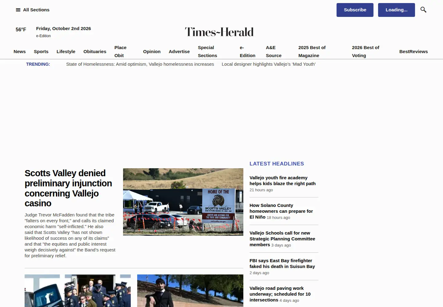 Screenshot of timesheraldonline.com
