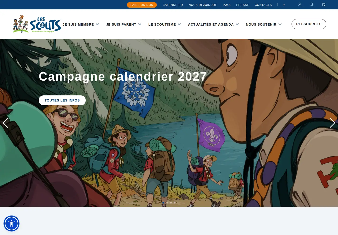 Screenshot of lesscouts.be