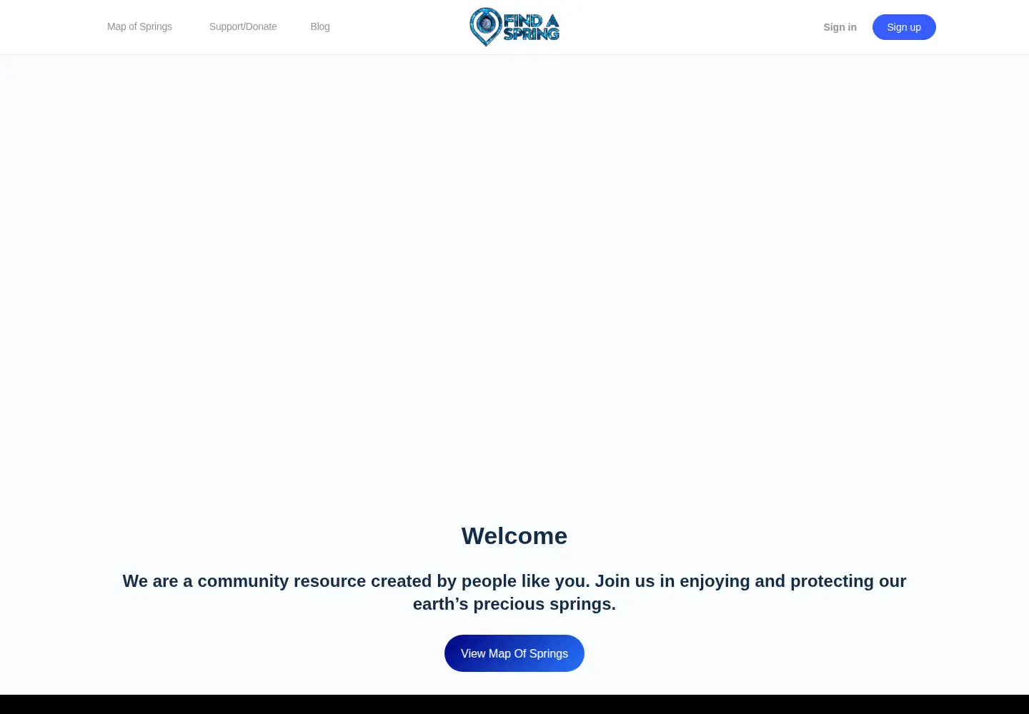 Screenshot of findaspring.org