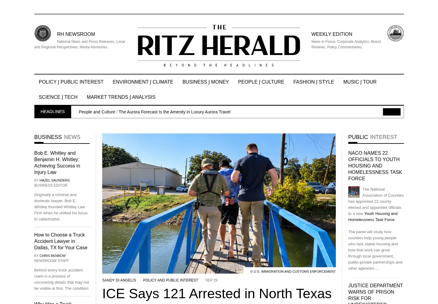 Screenshot of ritzherald.com