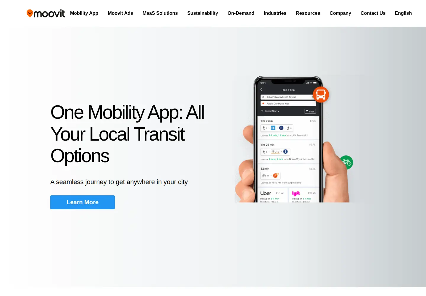 Screenshot of moovit.com