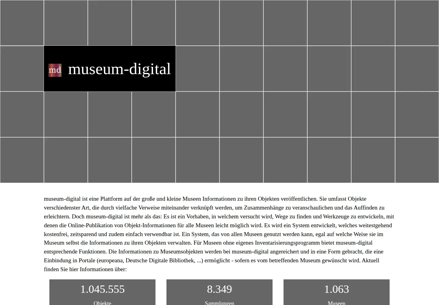 Screenshot of museum-digital.de