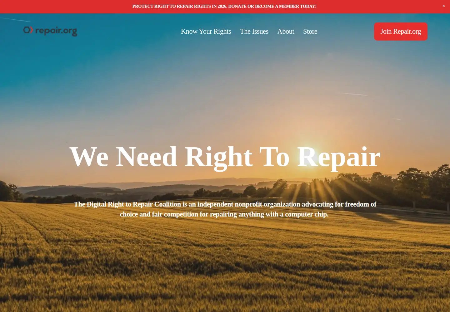 Screenshot of repair.org