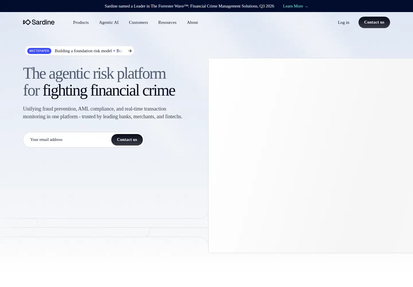 Screenshot of sardine.ai