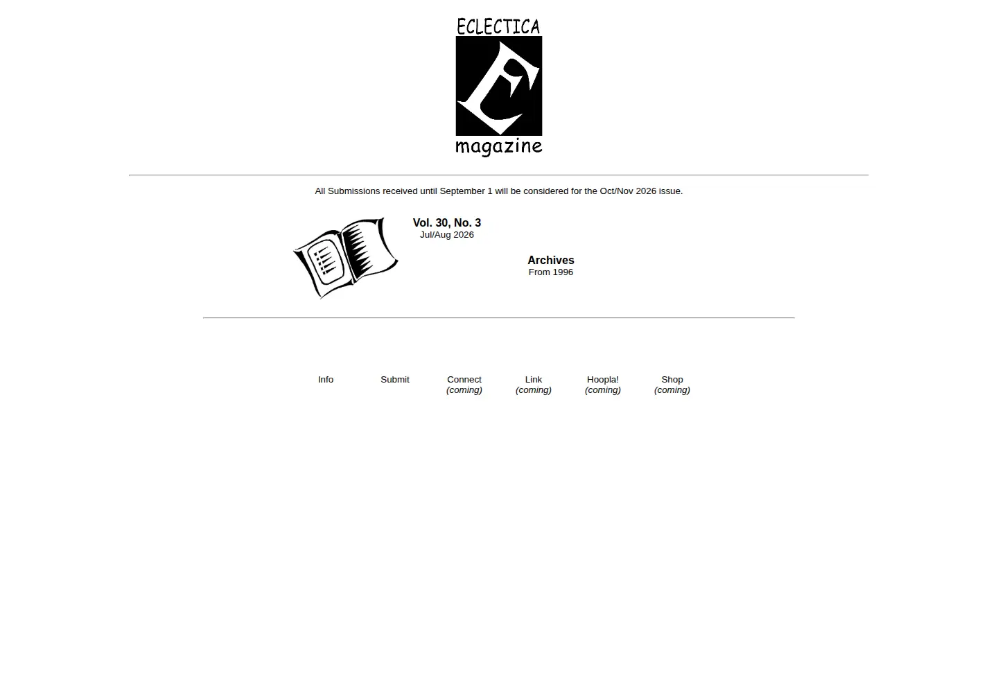 Screenshot of eclectica.org