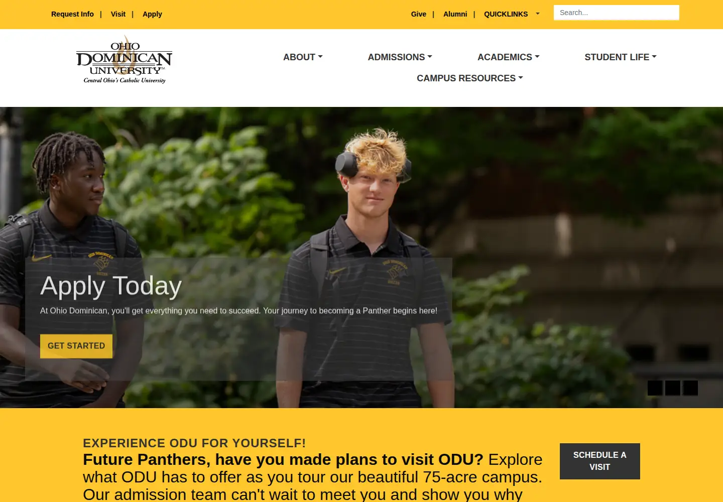 Screenshot of ohiodominican.edu