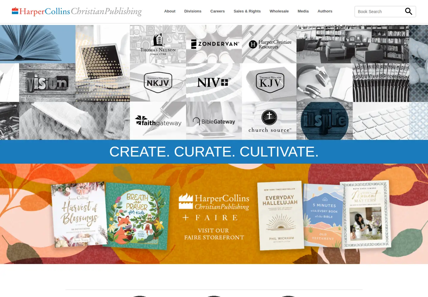 Screenshot of harpercollinschristian.com