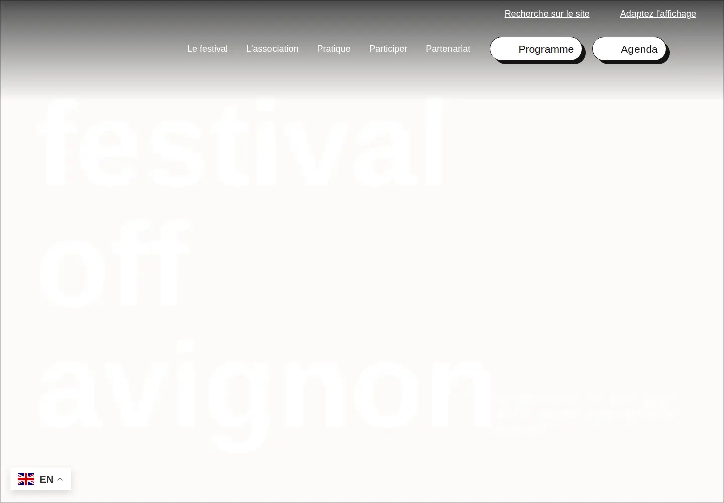 Screenshot of festivaloffavignon.com