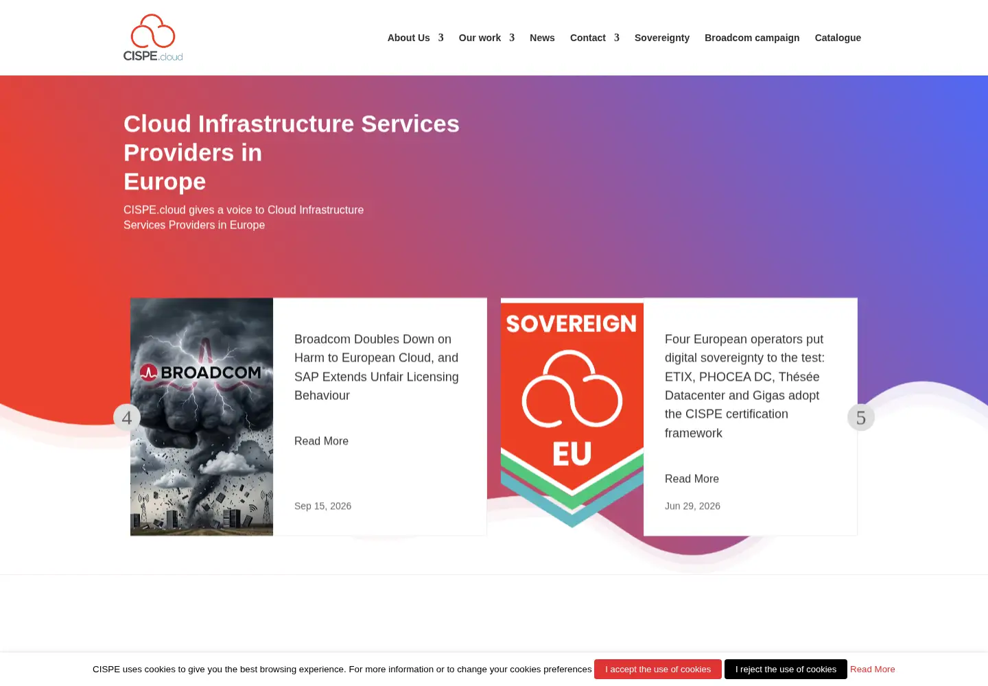 Screenshot of cispe.cloud