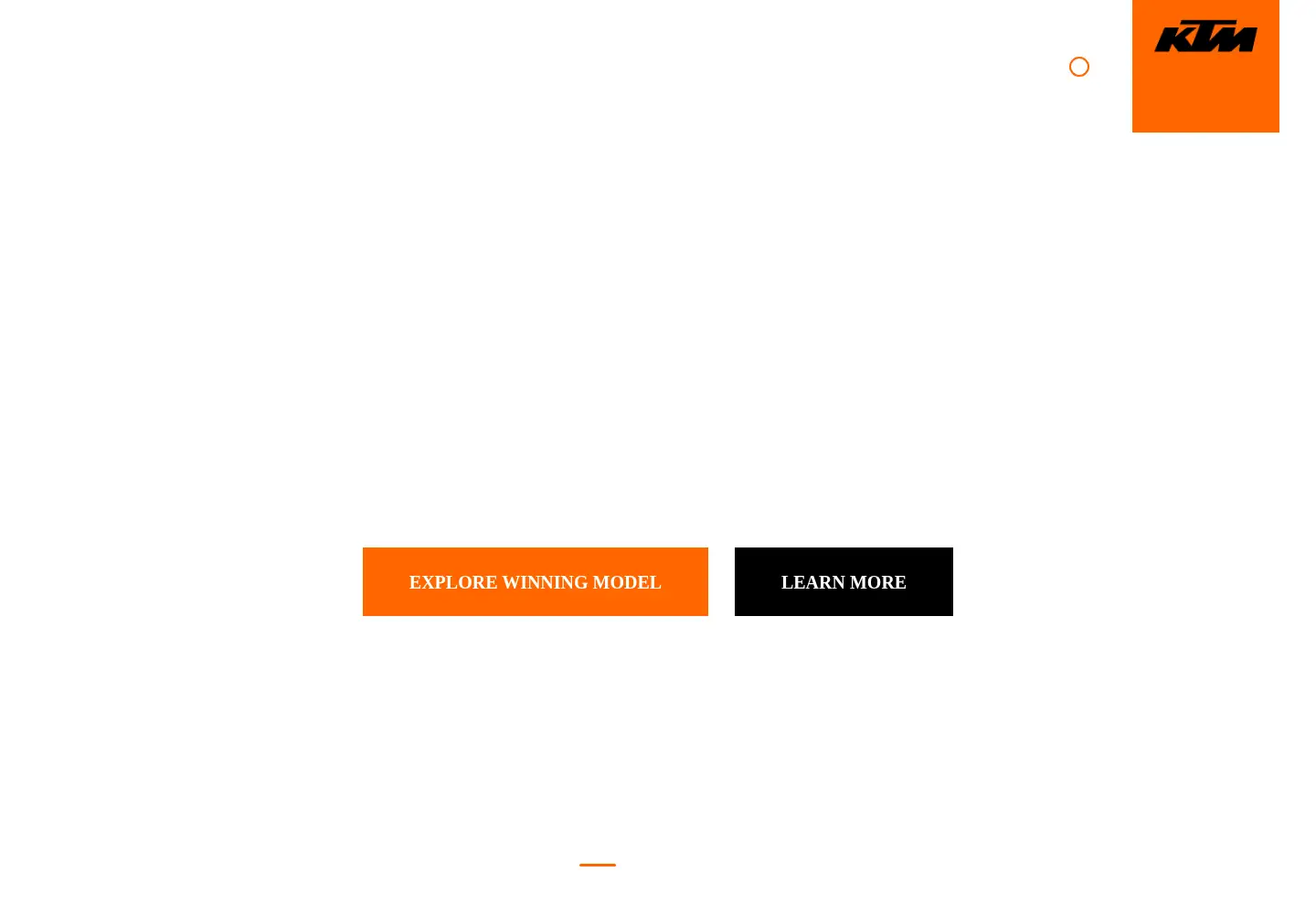 Screenshot of ktm.com