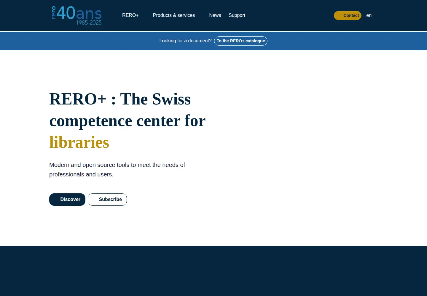 Screenshot of rero.ch
