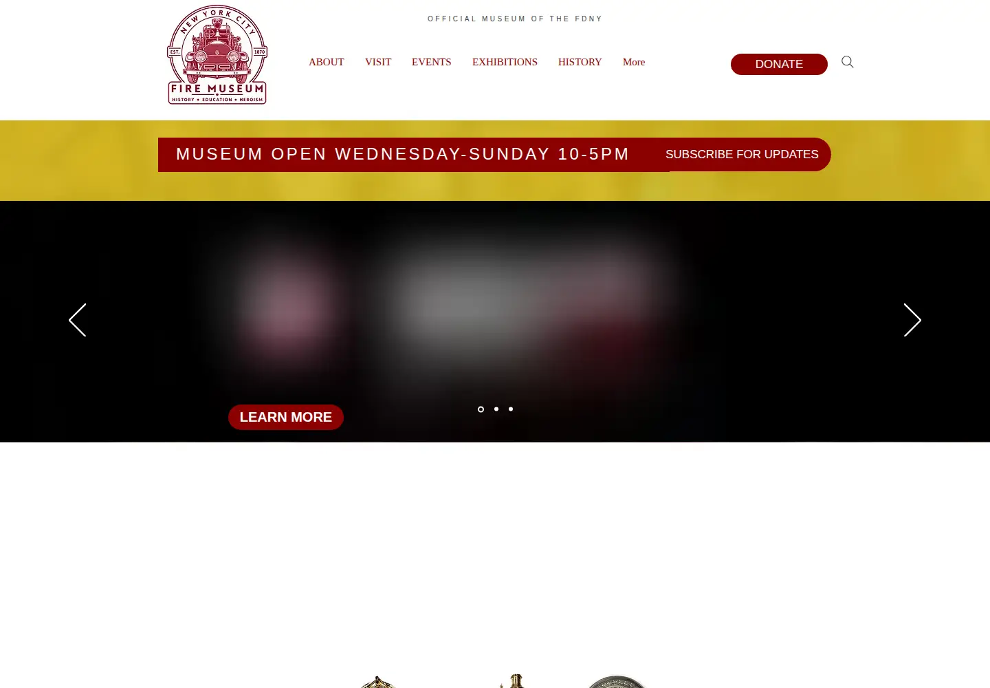 Screenshot of nycfiremuseum.org