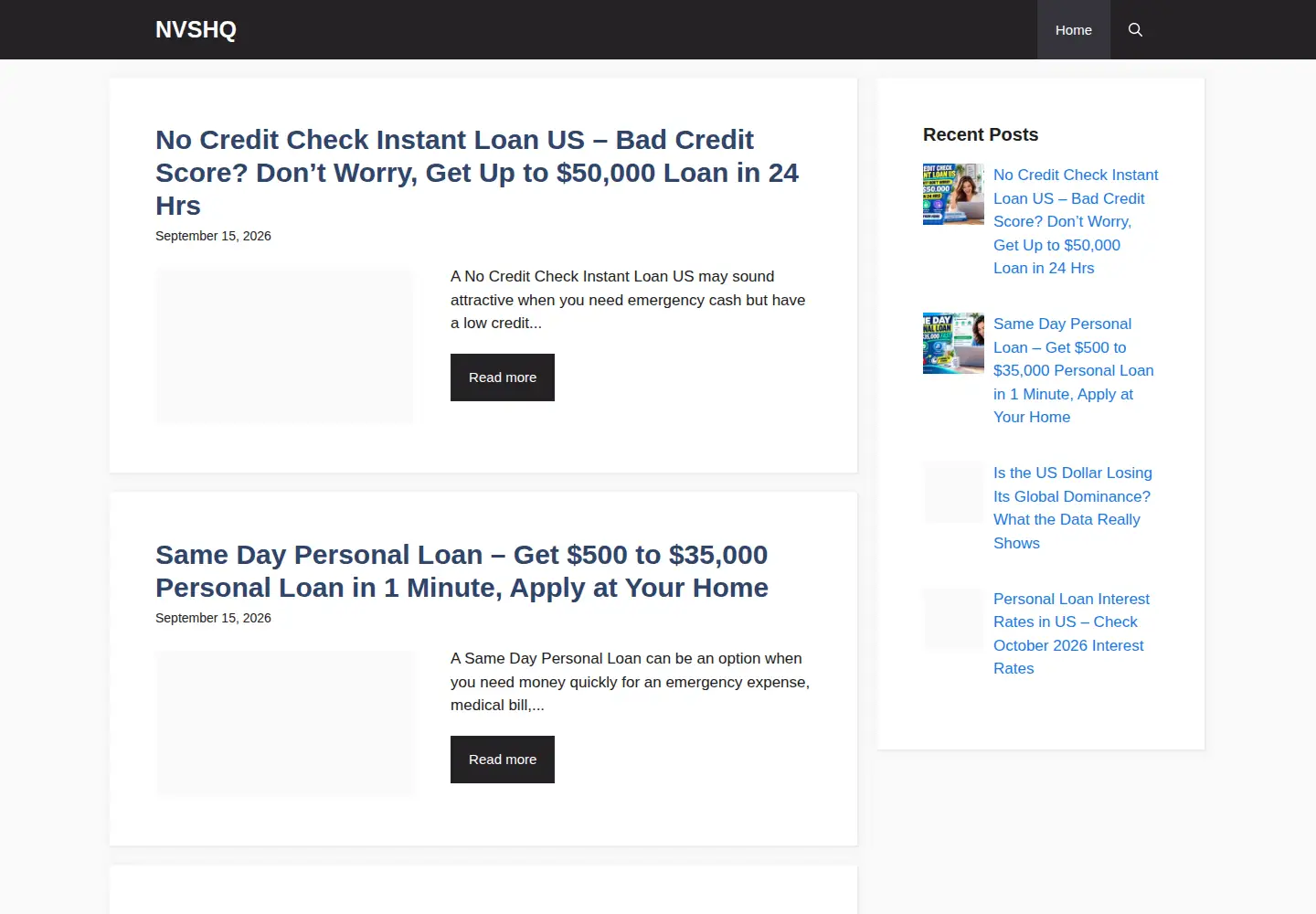 Screenshot of nvshq.org