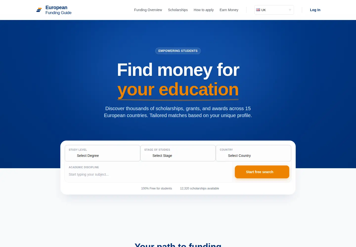 Screenshot of european-funding-guide.eu