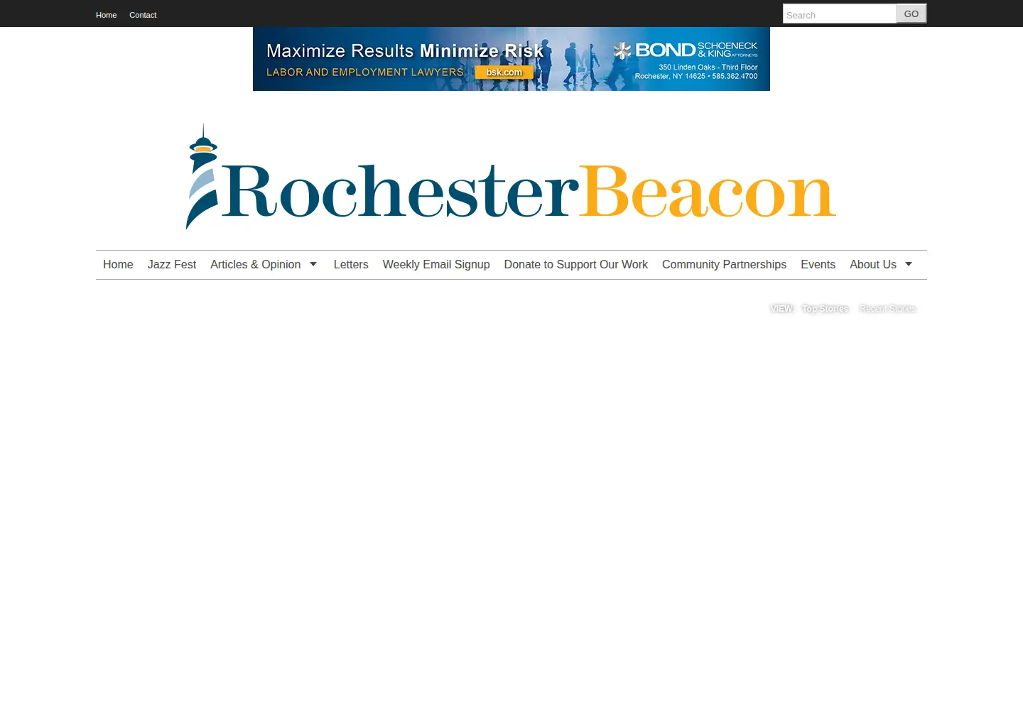 Screenshot of rochesterbeacon.com
