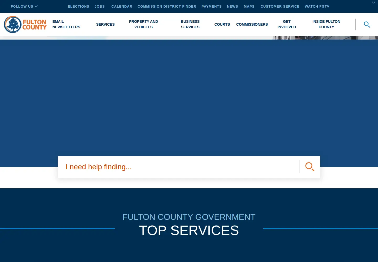 Screenshot of fultoncountyga.gov