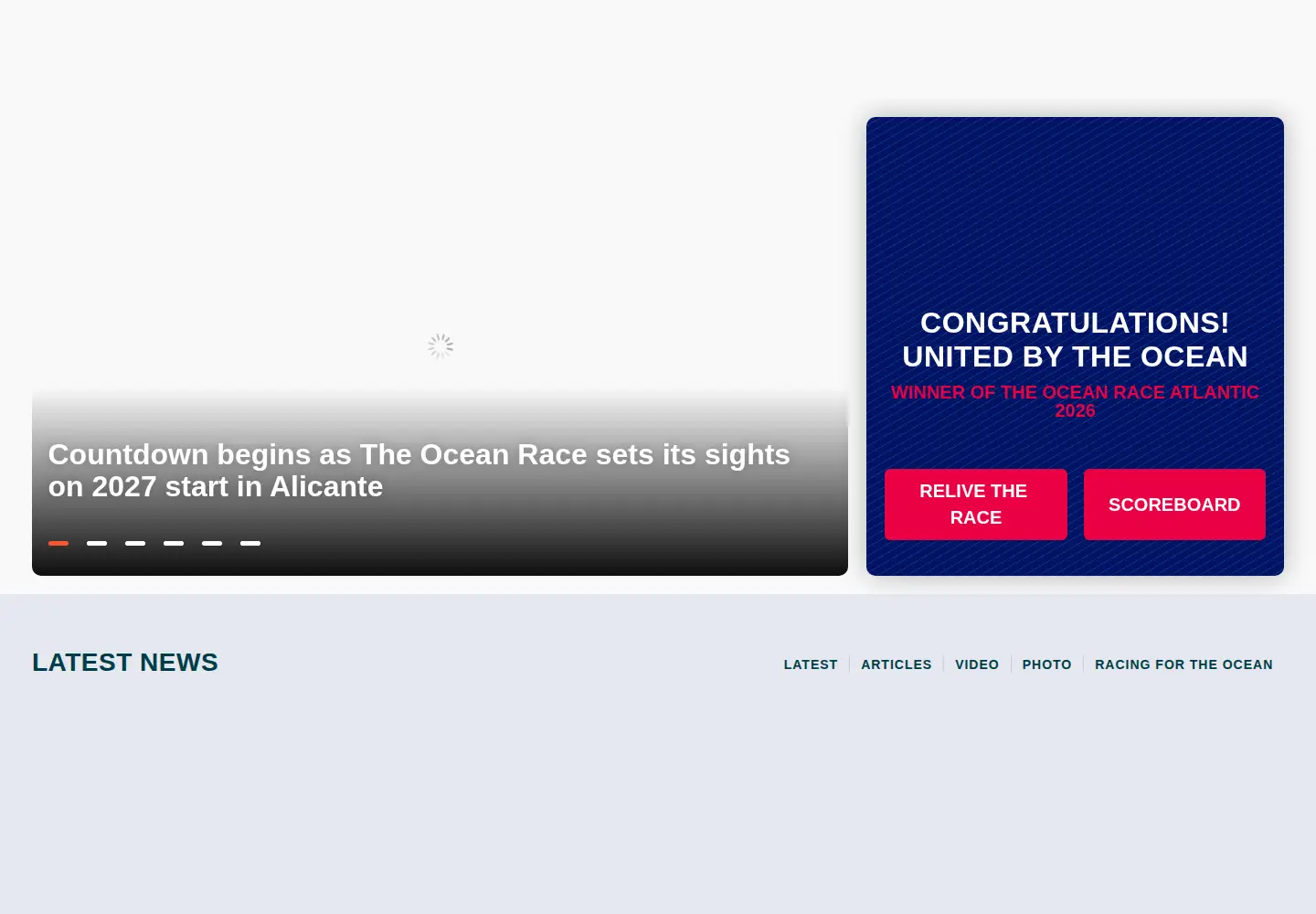 Screenshot of theoceanrace.com