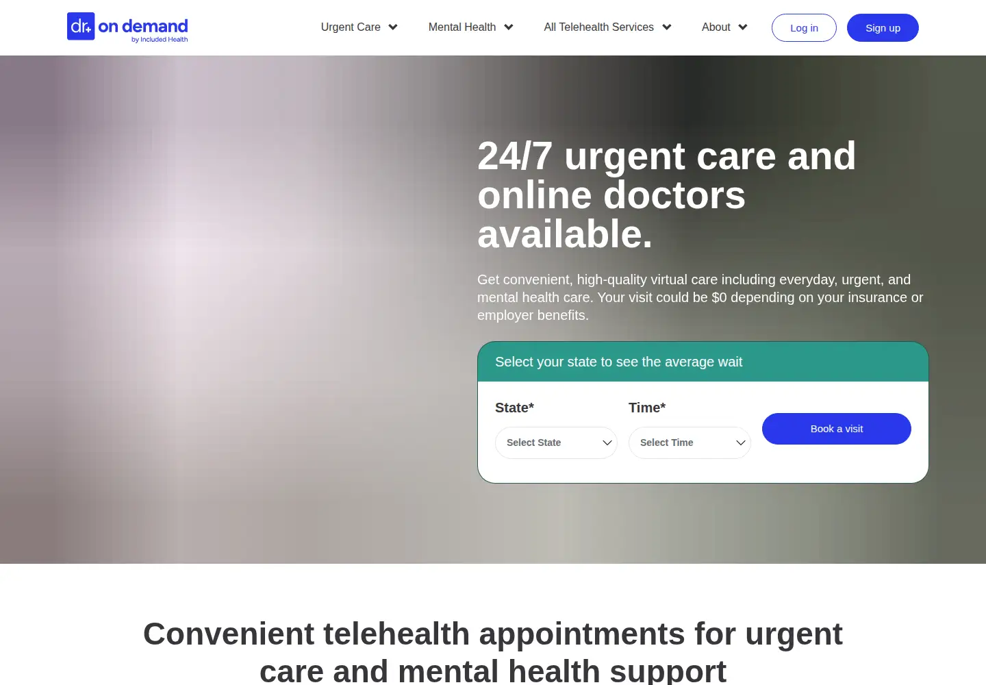 Screenshot of doctorondemand.com