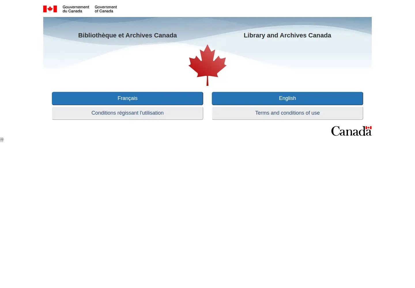 Screenshot of collectionscanada.gc.ca