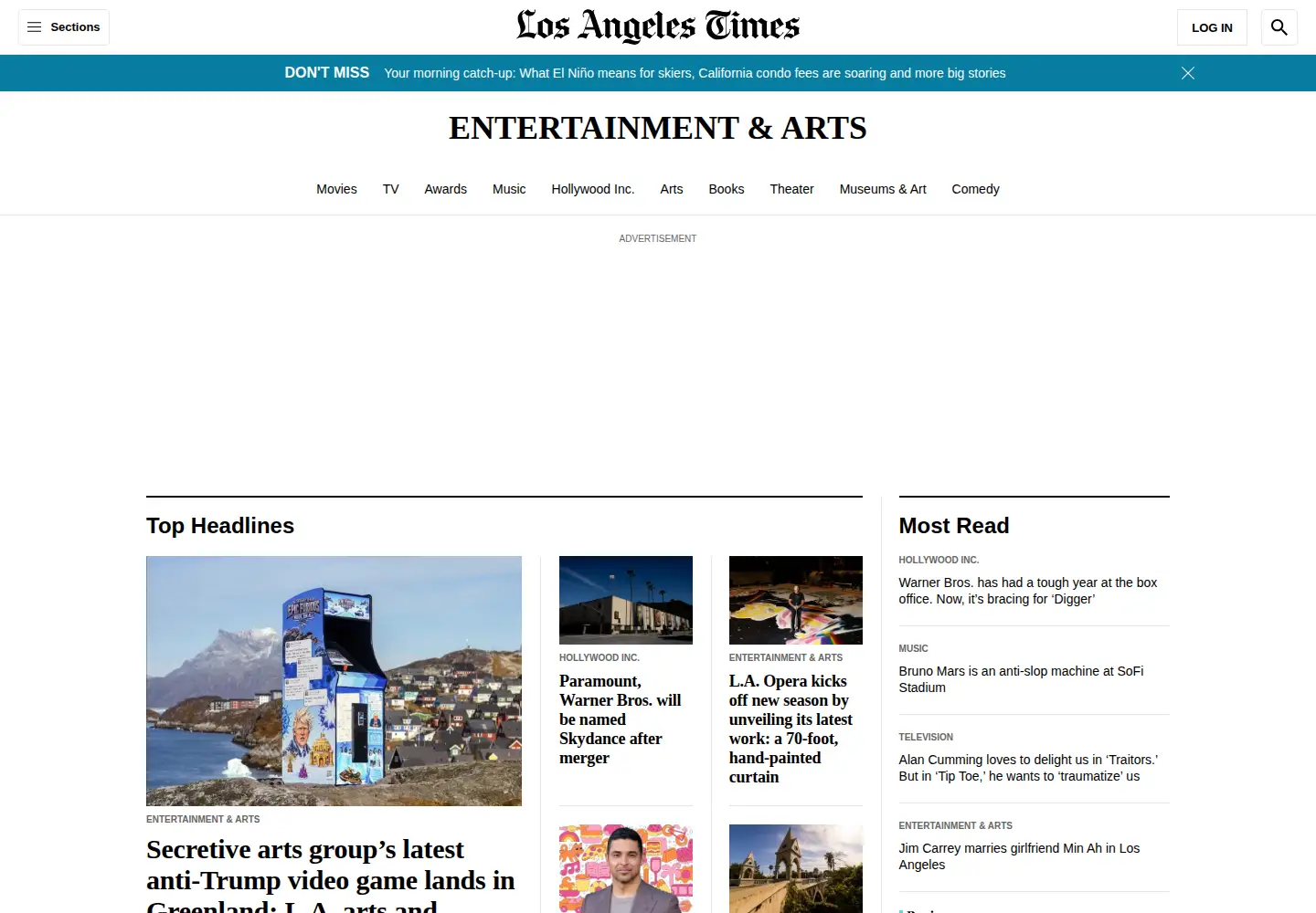 Screenshot of calendarlive.com