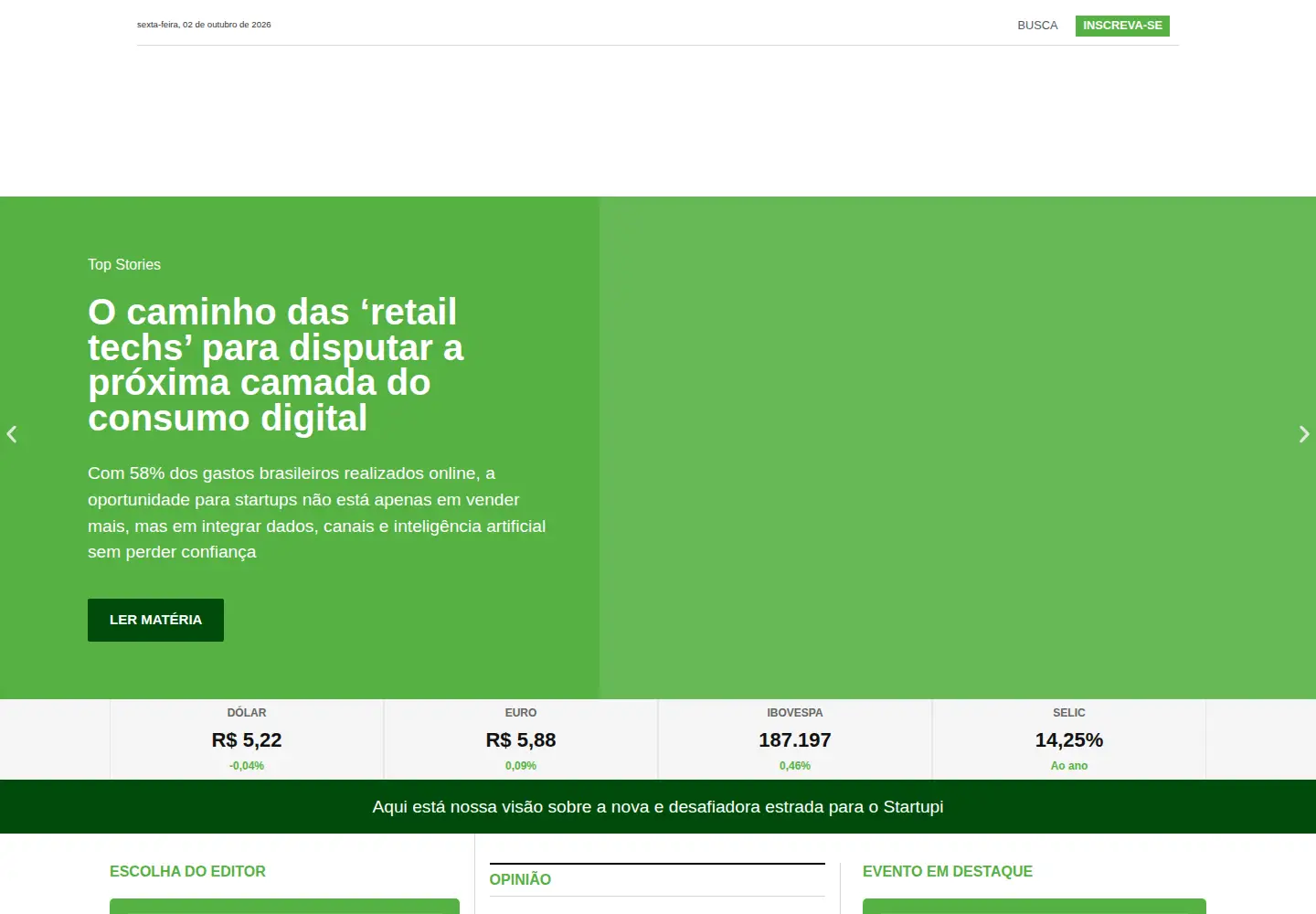 Screenshot of startupi.com.br