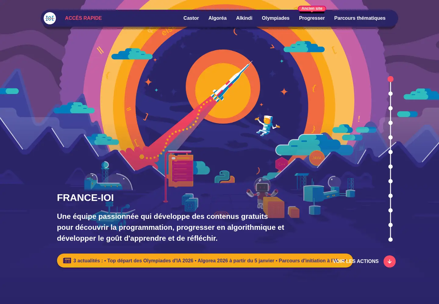 Captured homepage of france-ioi.org in the current scan