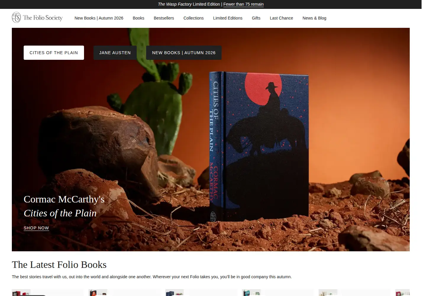 Screenshot of foliosociety.com