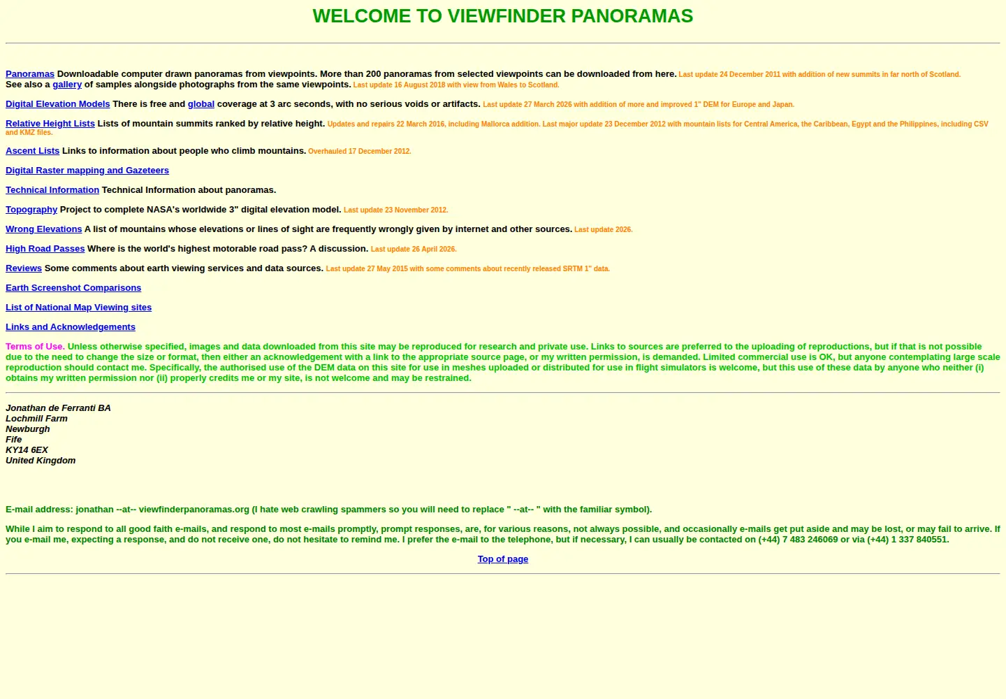 Screenshot of viewfinderpanoramas.org