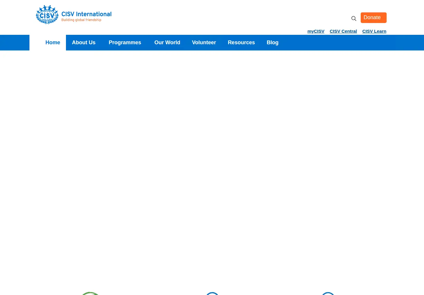 Captured homepage of cisv.org in the current scan