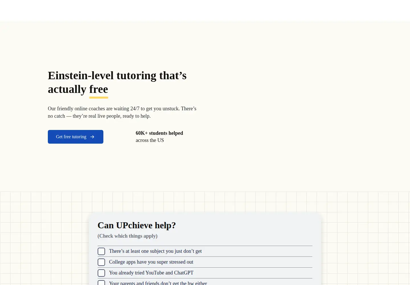 Screenshot of upchieve.org