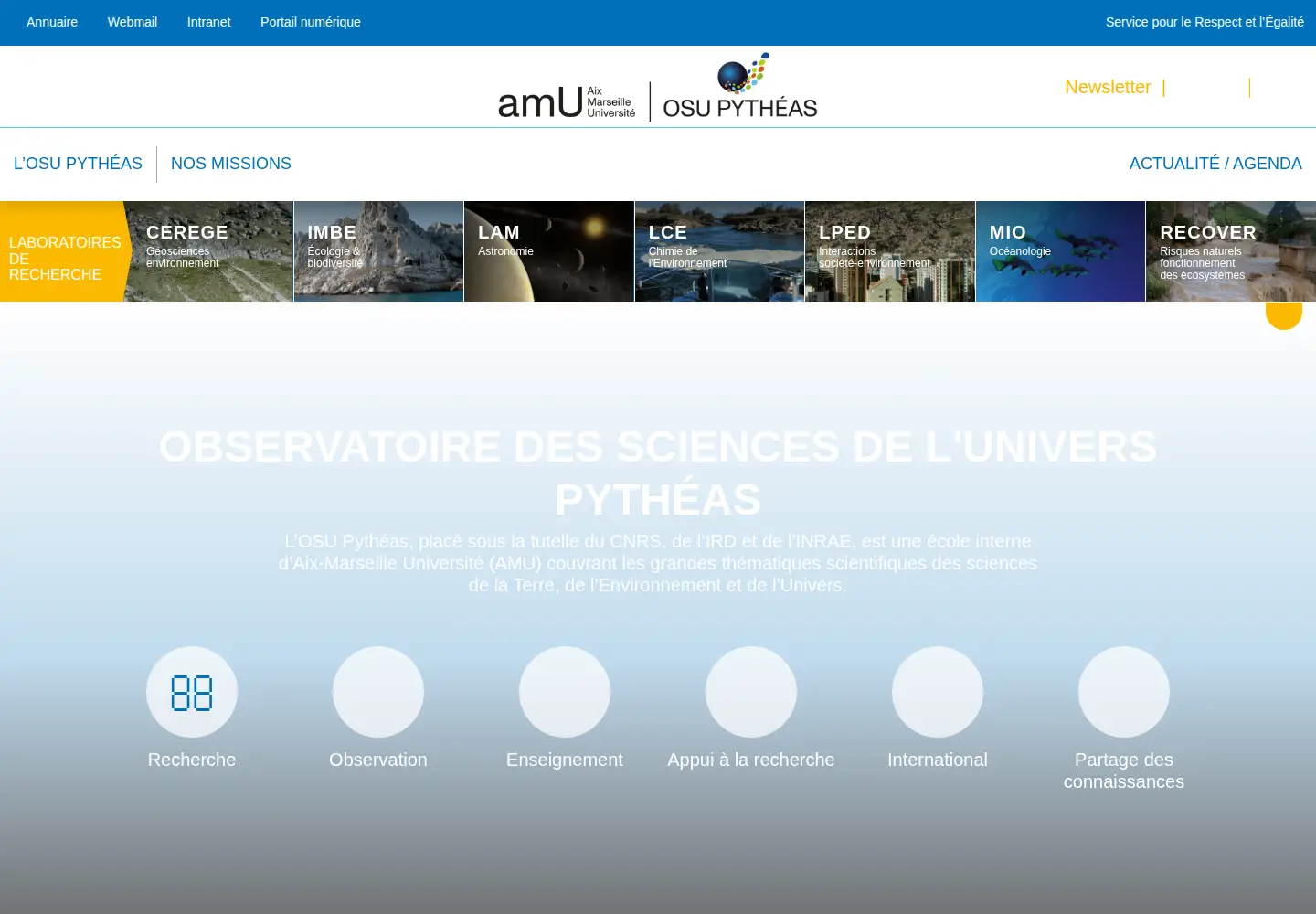 Screenshot of osupytheas.fr