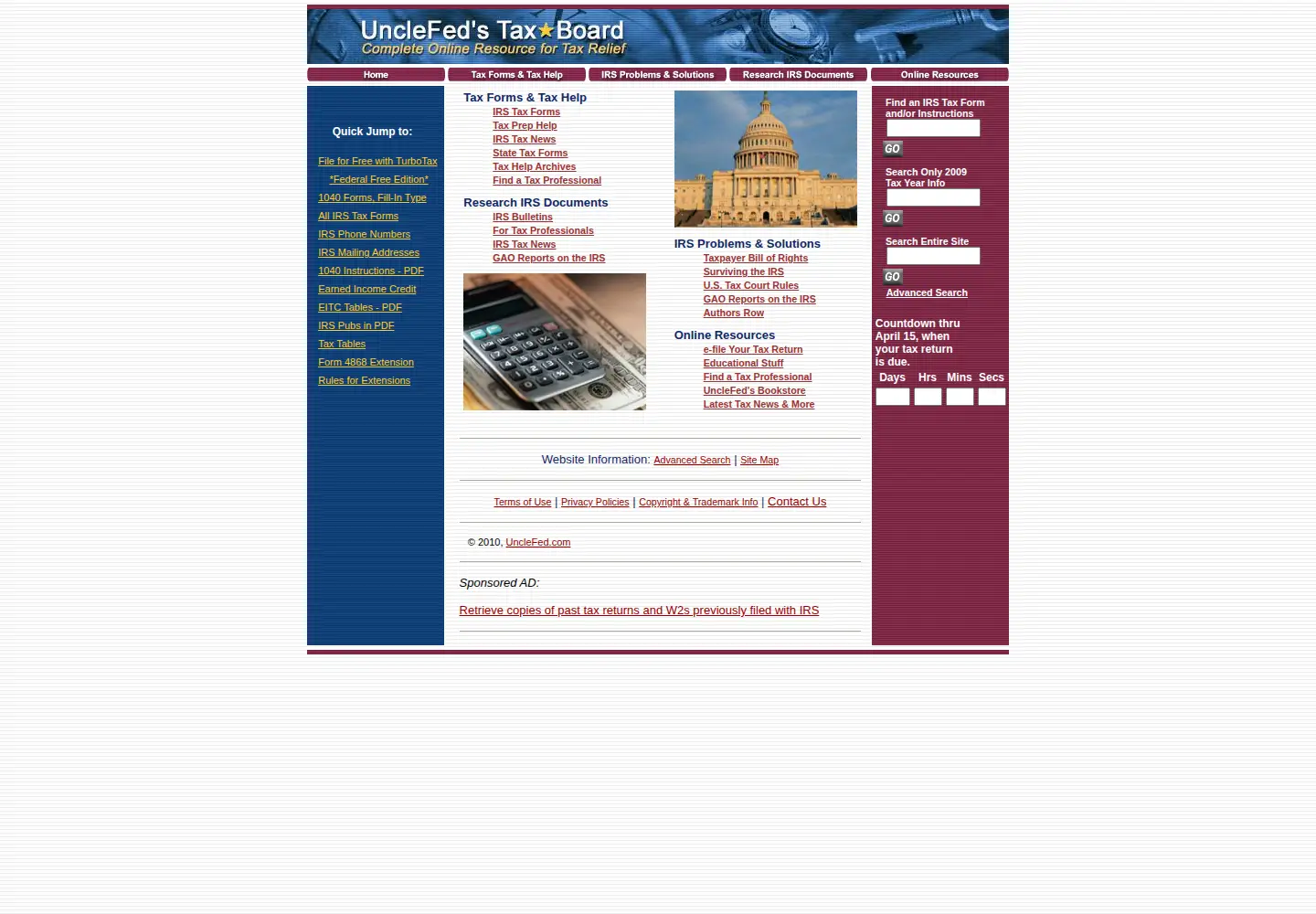 Screenshot of unclefed.com
