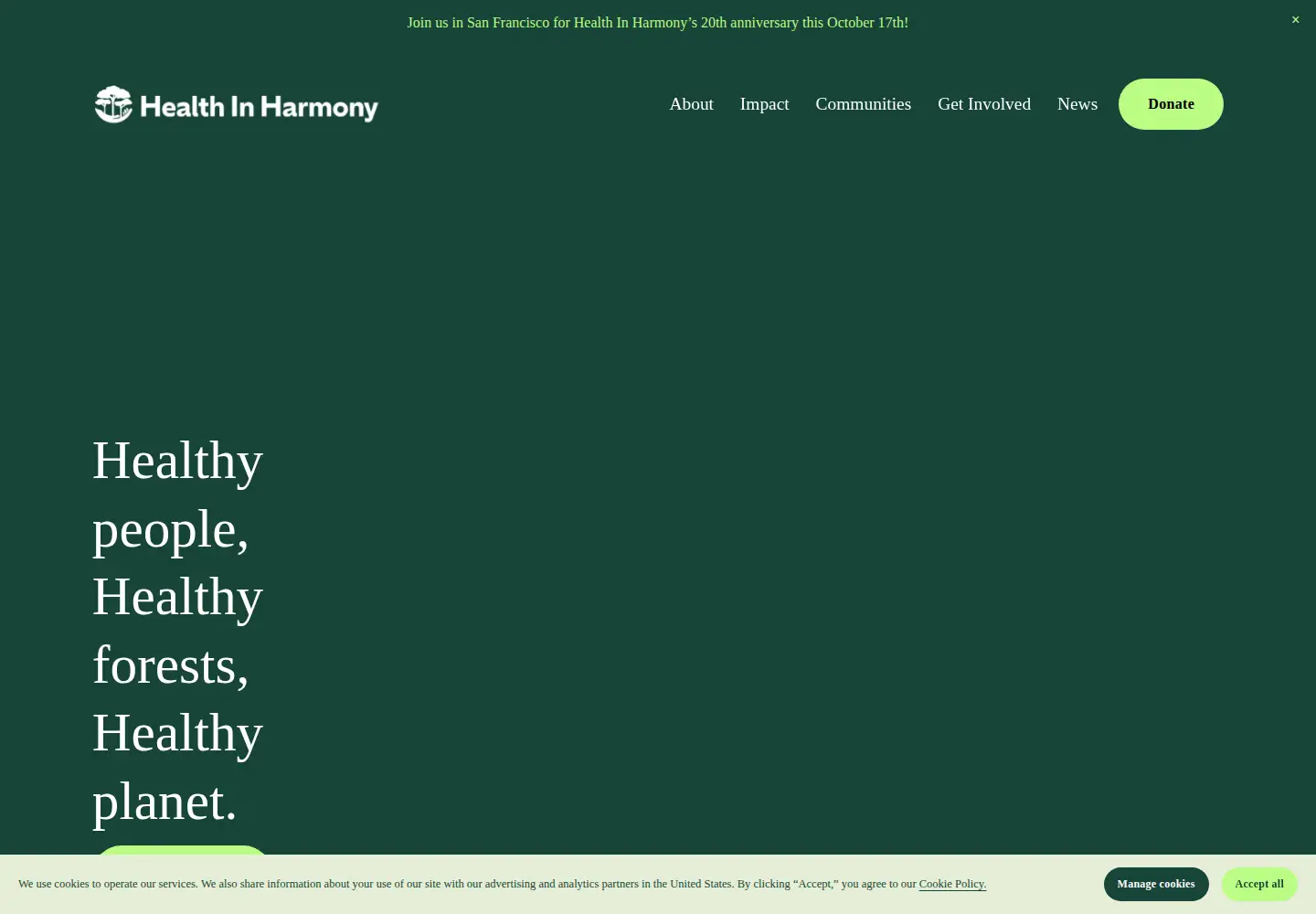 Screenshot of healthinharmony.org