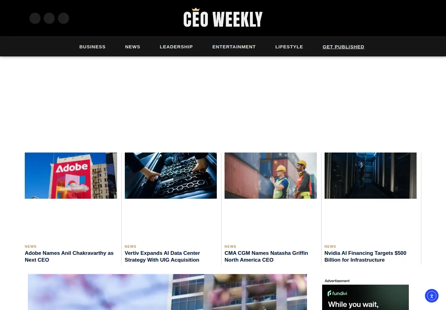 Screenshot of ceoweekly.com