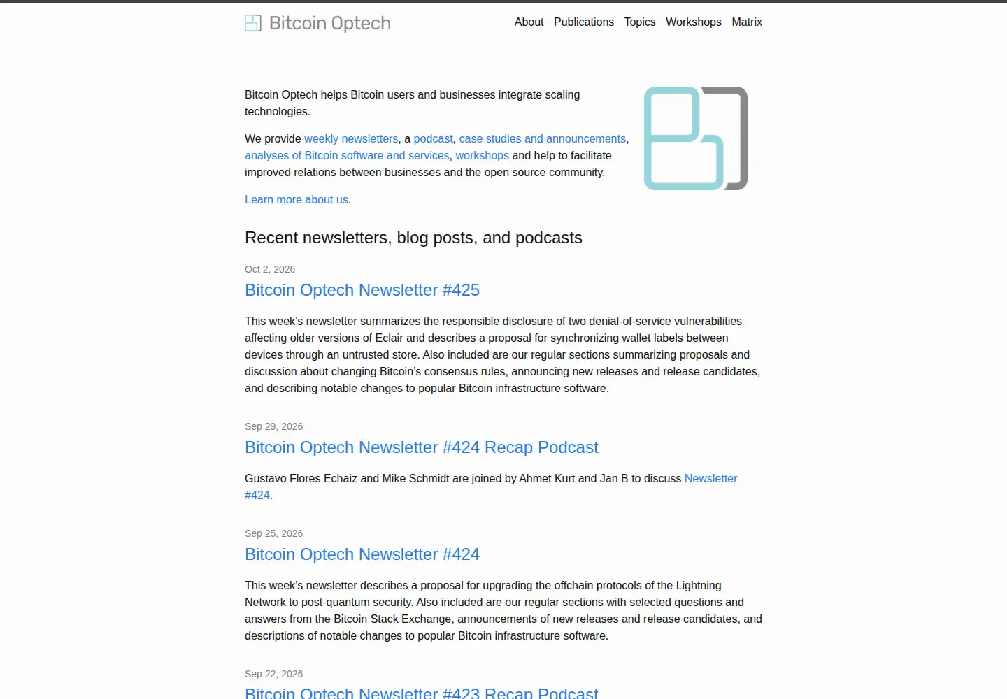 Screenshot of bitcoinops.org