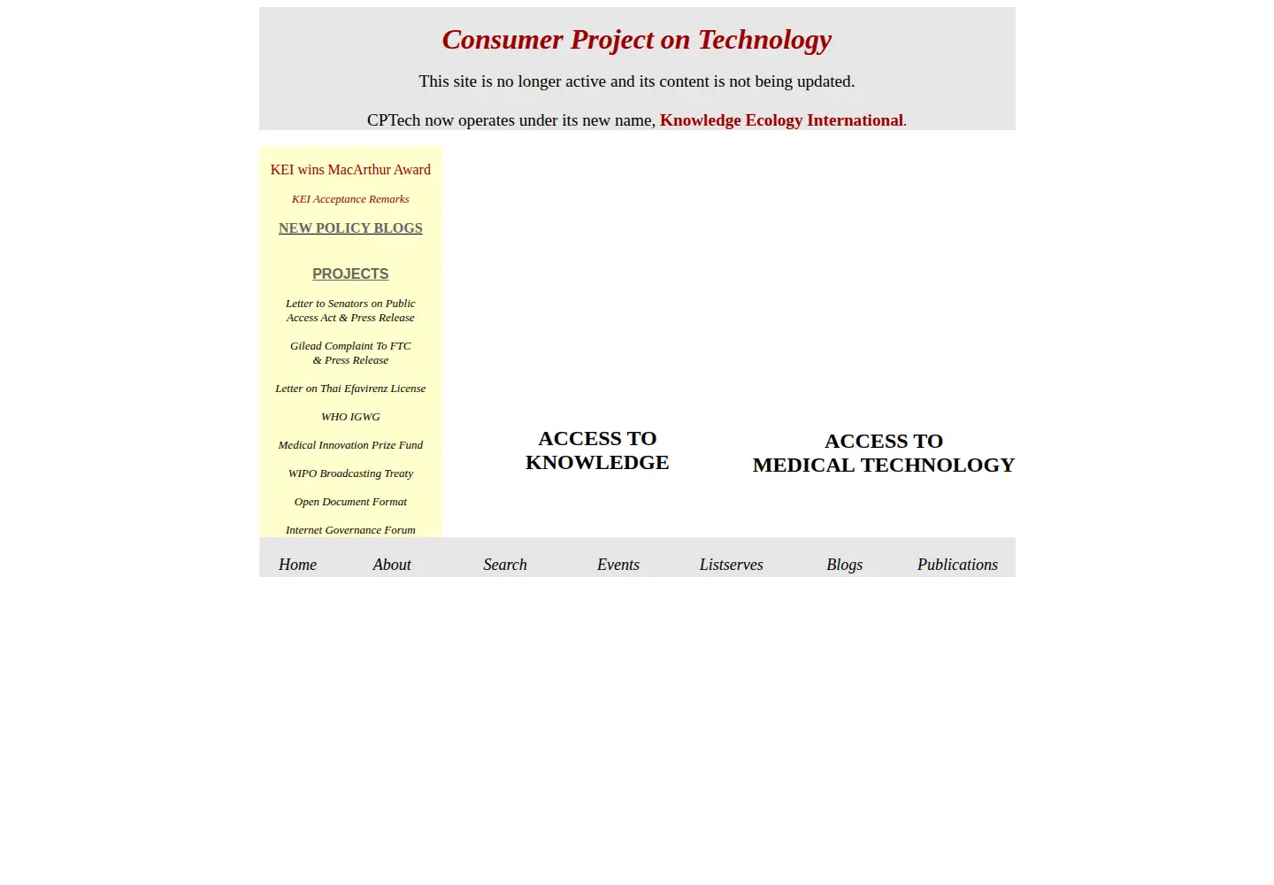 Screenshot of cptech.org