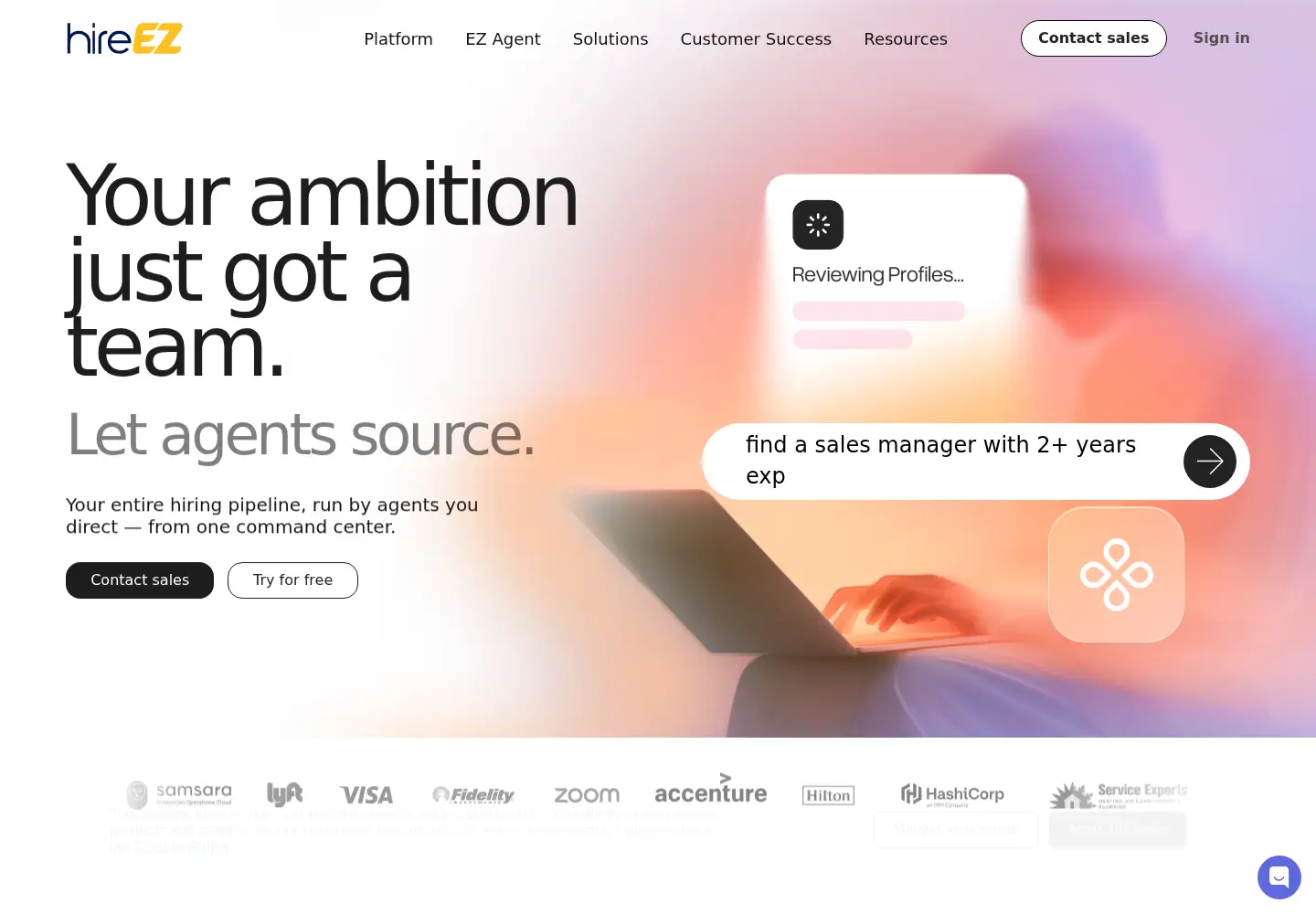 Screenshot of hireez.com