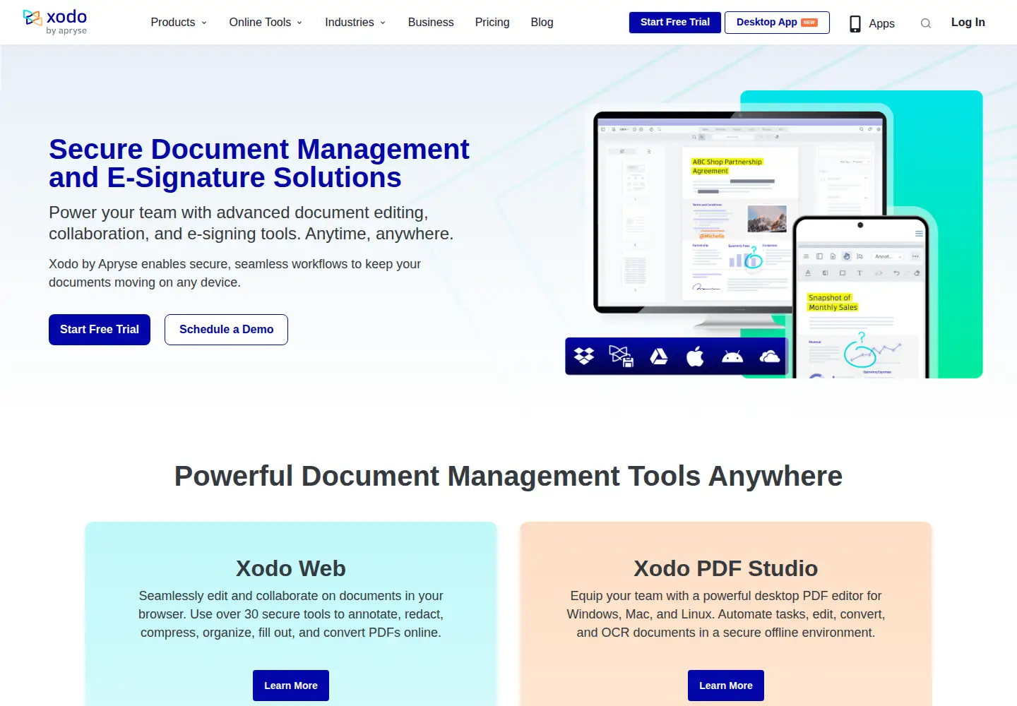 Screenshot of xodo.com