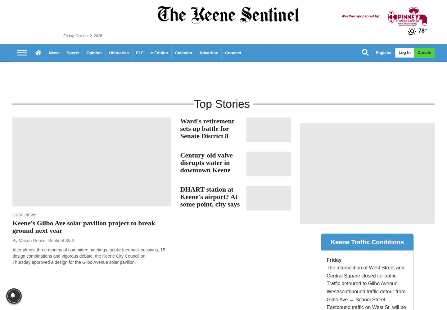 Screenshot of sentinelsource.com