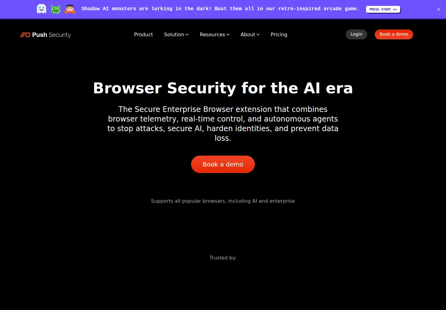 Screenshot of pushsecurity.com