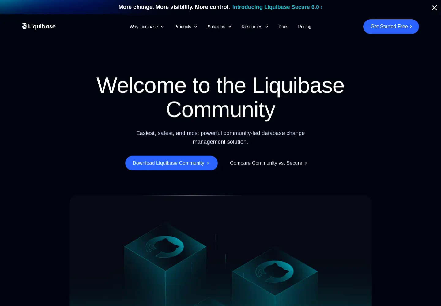 Screenshot of liquibase.org