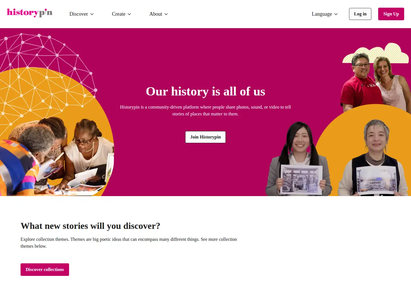 Screenshot of historypin.org